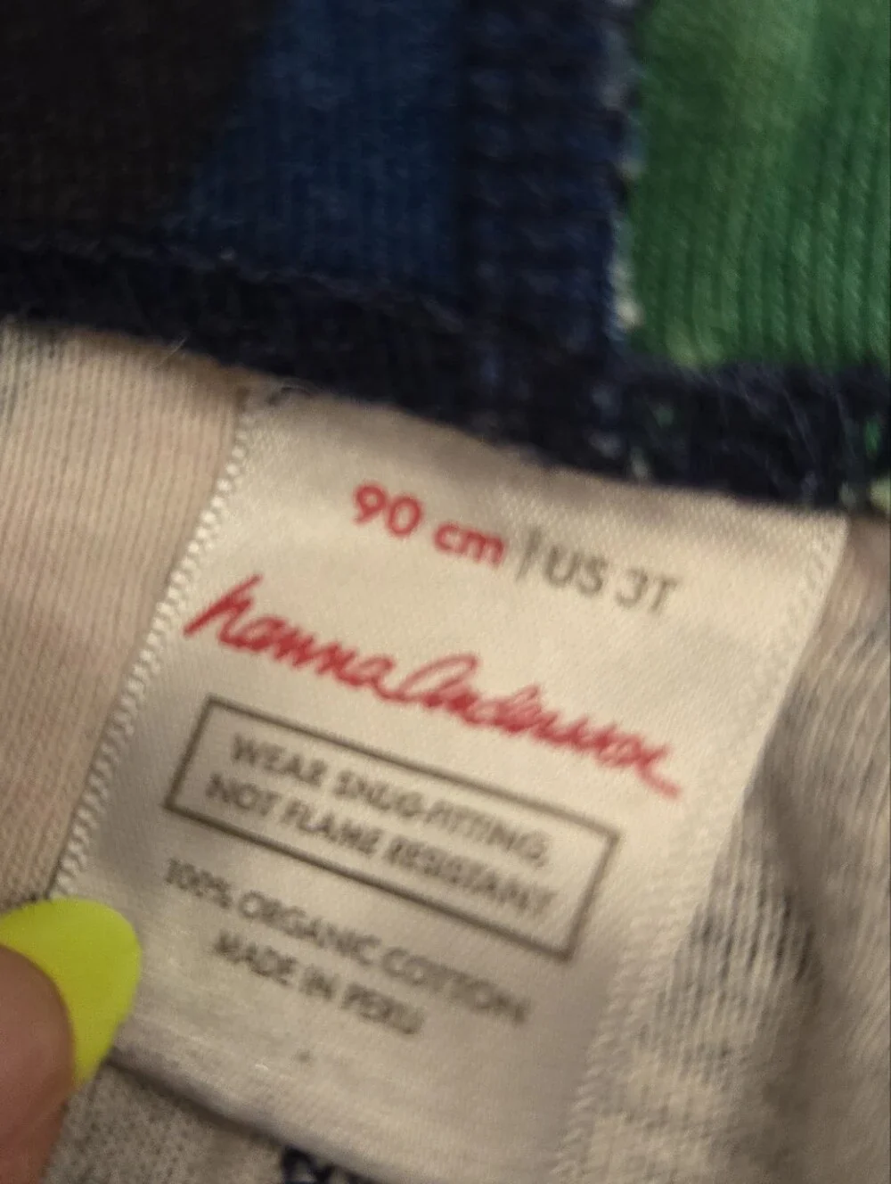 Hanna Andersson Navy Blue Multicolored Heart Print 2pc Pajama Set